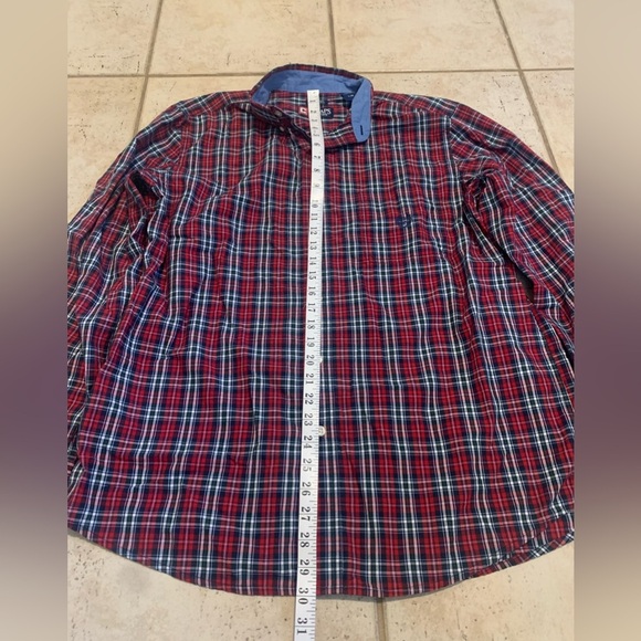 Chaps Men's Classic Fit Plaid Button-Up Shirt - L - Picture 6 of 6